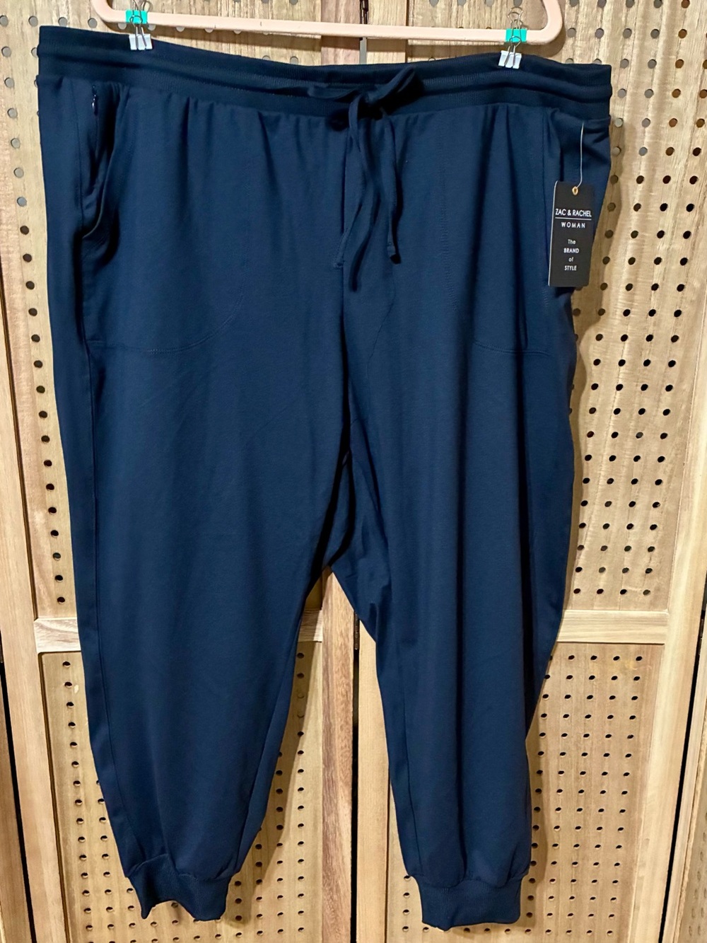 Zac & Rachel Women's Navy Drawstring Joggers 3X